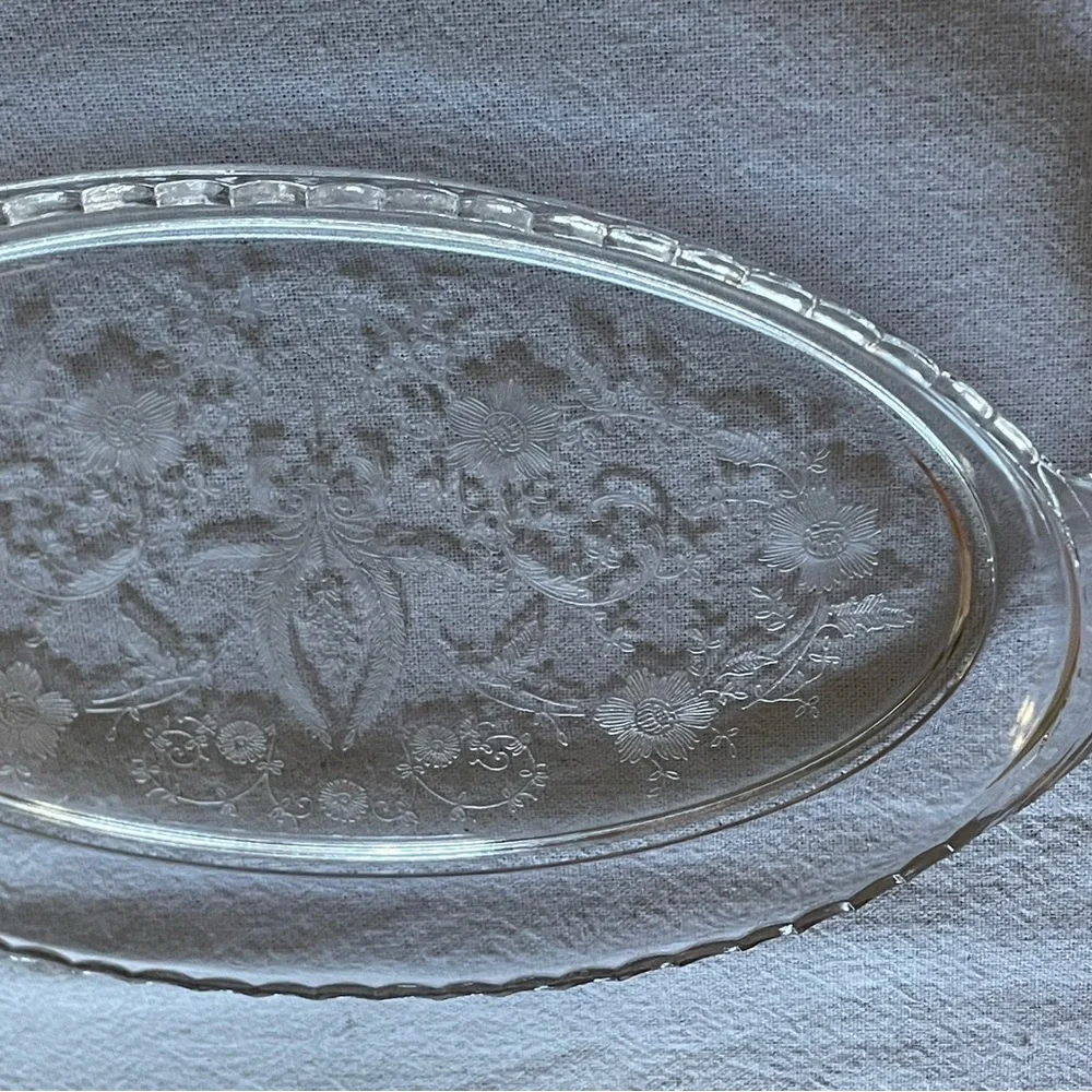 Vintage Viking Crystal Glass Prelude Relish Dish